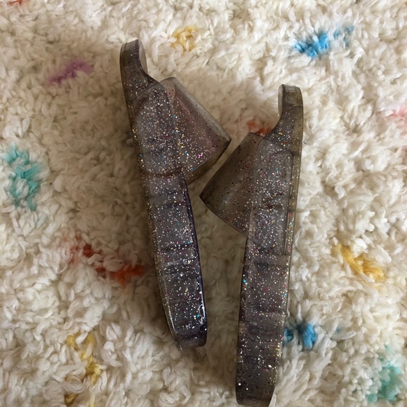 Rainbow Glitter Jelly Slides - Picture 2 of 6